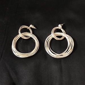 Silver hoop earrings for pierced ears